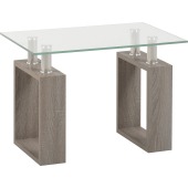 Milan Lamp Table Charcoal/Glass
